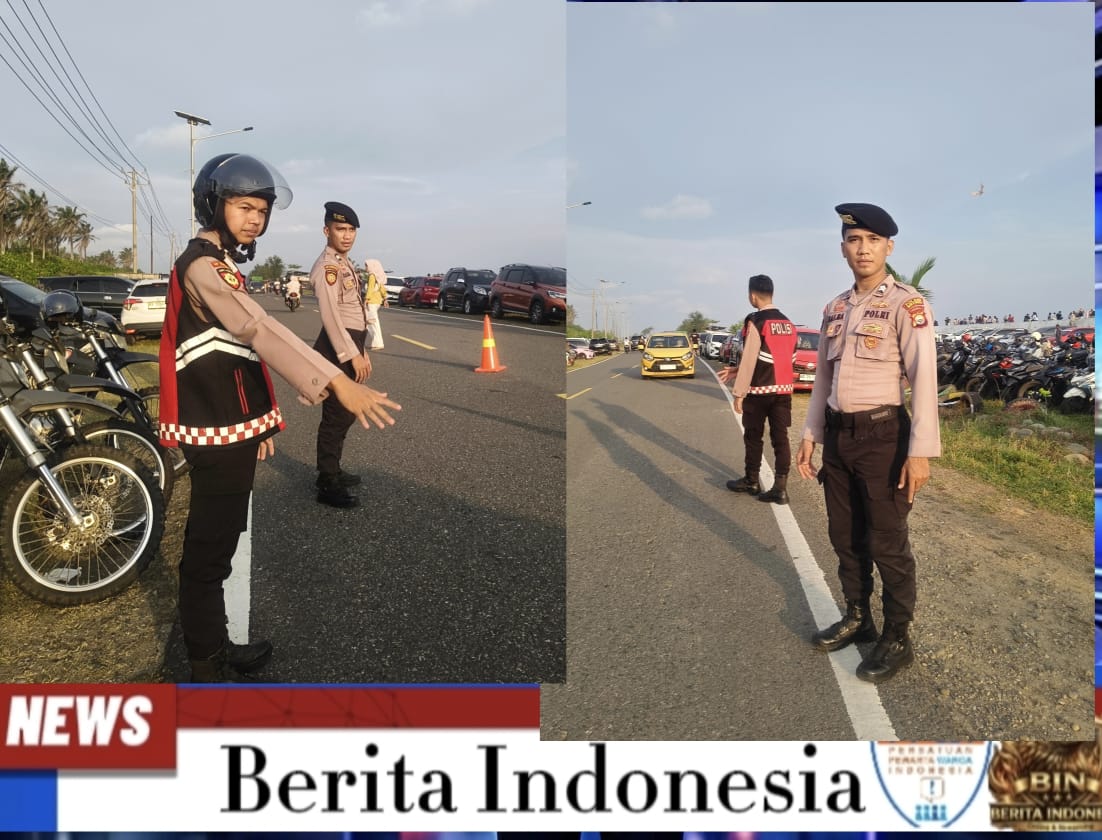 Antisipasi Lonjakan Pengunjung Polres Mukomuko Perketat Pengamanan dan Pengaturan Lalu Lintas di Pantai Air Punggur Abrasi